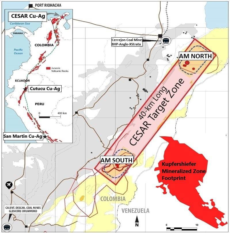 Fig 1. CESAR target zone location