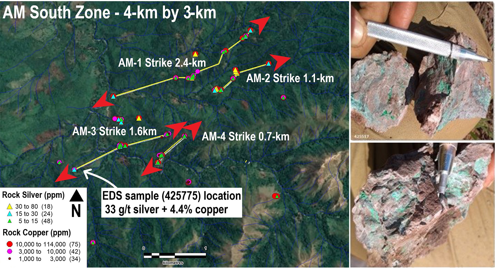 Figure 2. Sample (425775) location â€“ AM South Zone